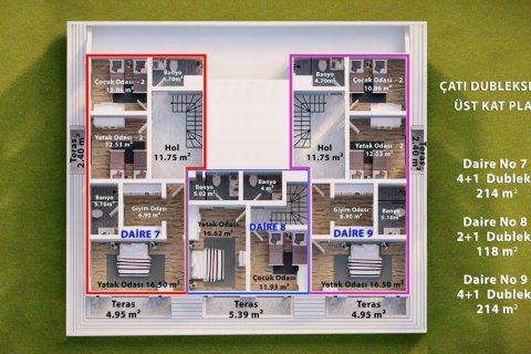 Lejlighed  i Alanya, Antalya, Tyrkiet Nr. 209675 - 21