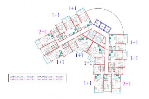 Продажа квартиры  в Авсалларе, Анталье, Турция 1+1, 50м2, №69520 – фото 21