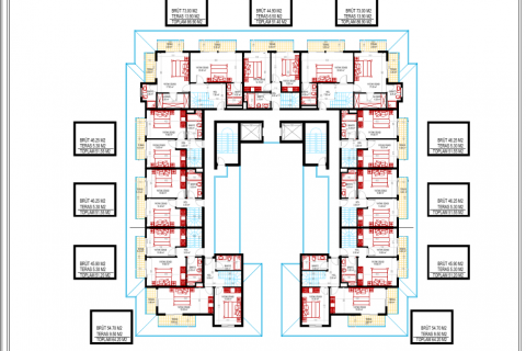 1+1 Leilighet  i Mahmutlar, Antalya, Tyrkia Nr. 39947 - 28