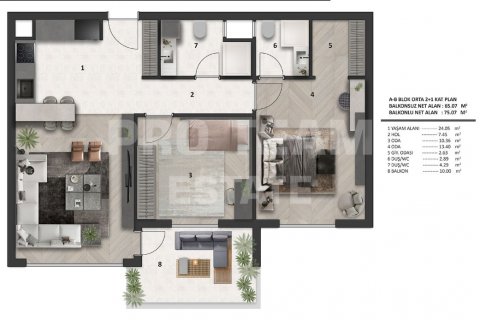 Leilighet  i Altintash, Antalya, Tyrkia Nr. 190208 - 18