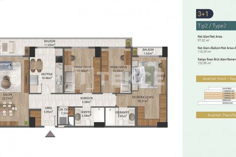 Продажа квартиры  в Стамбуле, Турция 5+1, 286м2, №210413 – фото 18