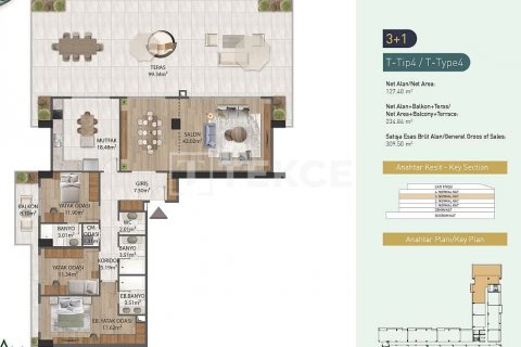 Продажа квартиры  в Стамбуле, Турция 5+1, 286м2, №210413 – фото 21
