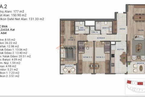 Daire  1+1  Ümraniye, İstanbul, Türkiye №211727 - 30