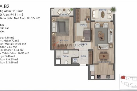 Daire  1+1  Ümraniye, İstanbul, Türkiye №211727 - 29