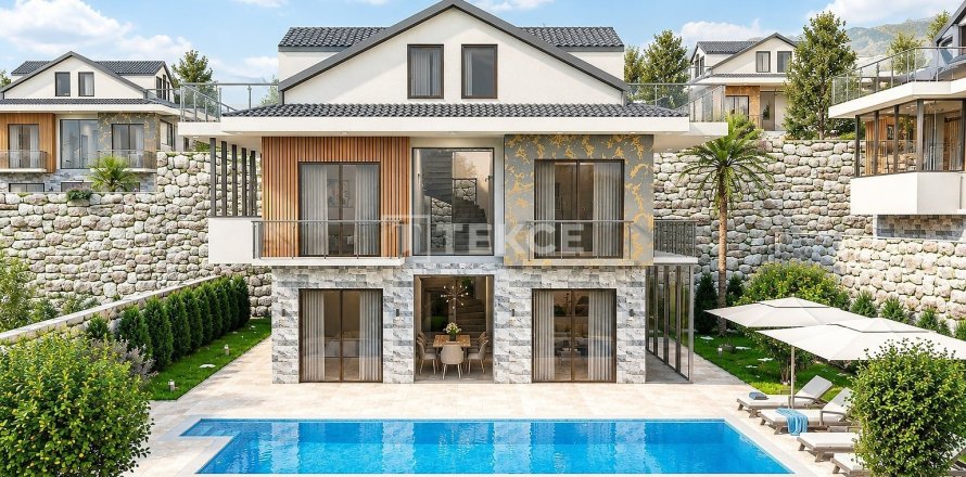 ویلا در Fethiye ، ترکیه 4 خوابه ، 200 متر مربع. شماره 210466