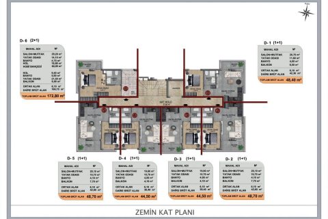 Apartment for sale  in Oba, Antalya, Turkey, 47.5m2, No. 209250 – photo 5