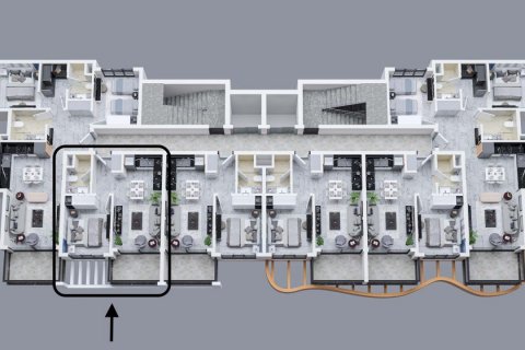 آپارتمان در  Avsallar ، ترکیه 57.5 متر مربع.  شماره 208456 - 20