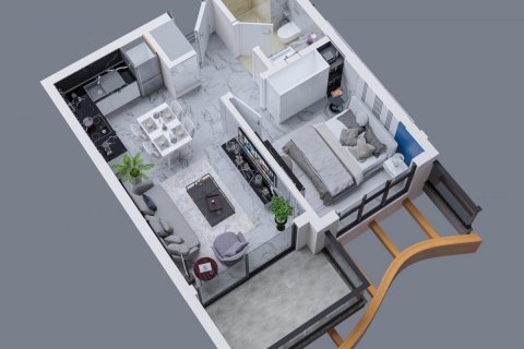 آپارتمان در  Avsallar ، ترکیه 57.5 متر مربع.  شماره 208456 - 21