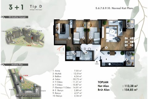 Продажа квартиры  в Эйюпе, Стамбуле, Турция 4+1, 175м2, №193689 – фото 26