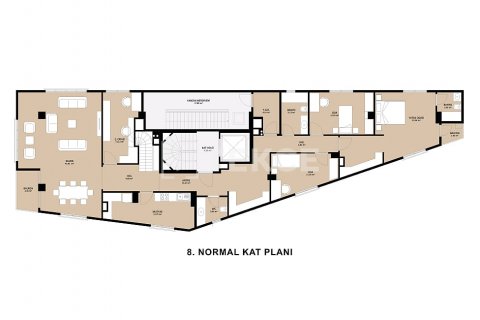 آپارتمان در Istanbul ، ترکیه 3 خوابه ، 125 متر مربع. شماره 188826 - 3