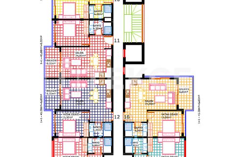 2+1 Leilighet  i Alanya, Antalya, Tyrkia Nr. 190678 - 29