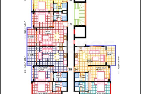 2+1 Leilighet  i Alanya, Antalya, Tyrkia Nr. 190678 - 27