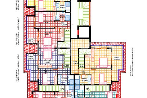2+1 Leilighet  i Alanya, Antalya, Tyrkia Nr. 190678 - 28