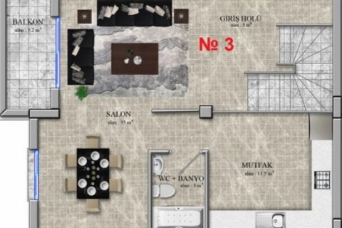 Leilighet  i Alsancak, Girne,  Nr. 210778 - 3